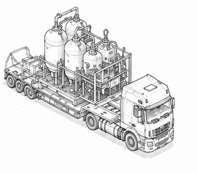 Oil and gas processing unit on transport trailer